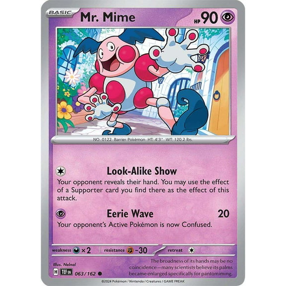 Pokemon Scarlet & Violet Temporal Forces Common Mr. Mime #63