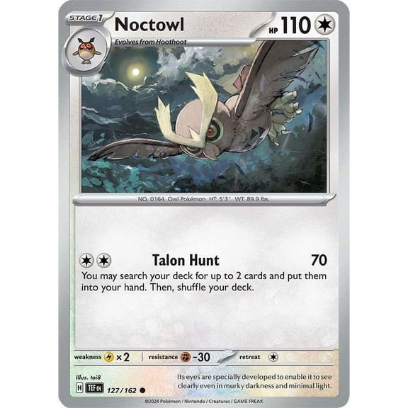 Pokemon Scarlet & Violet Temporal Forces Common Noctowl #127