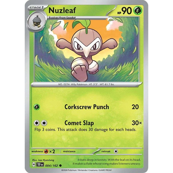 Pokemon Scarlet & Violet Temporal Forces Common Nuzleaf #4