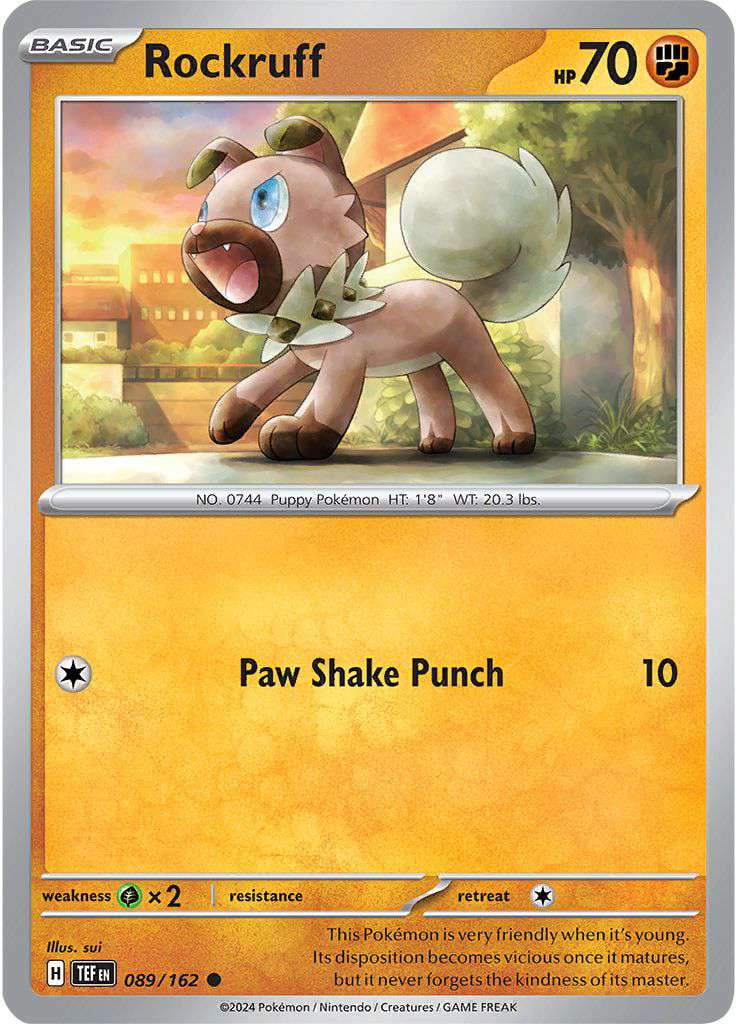 rockruff pokemon cards TCG - SVHK - 008/053 (R) Weakness Grass 2 Retreat Cost Rockruff (SM Promo 120) -