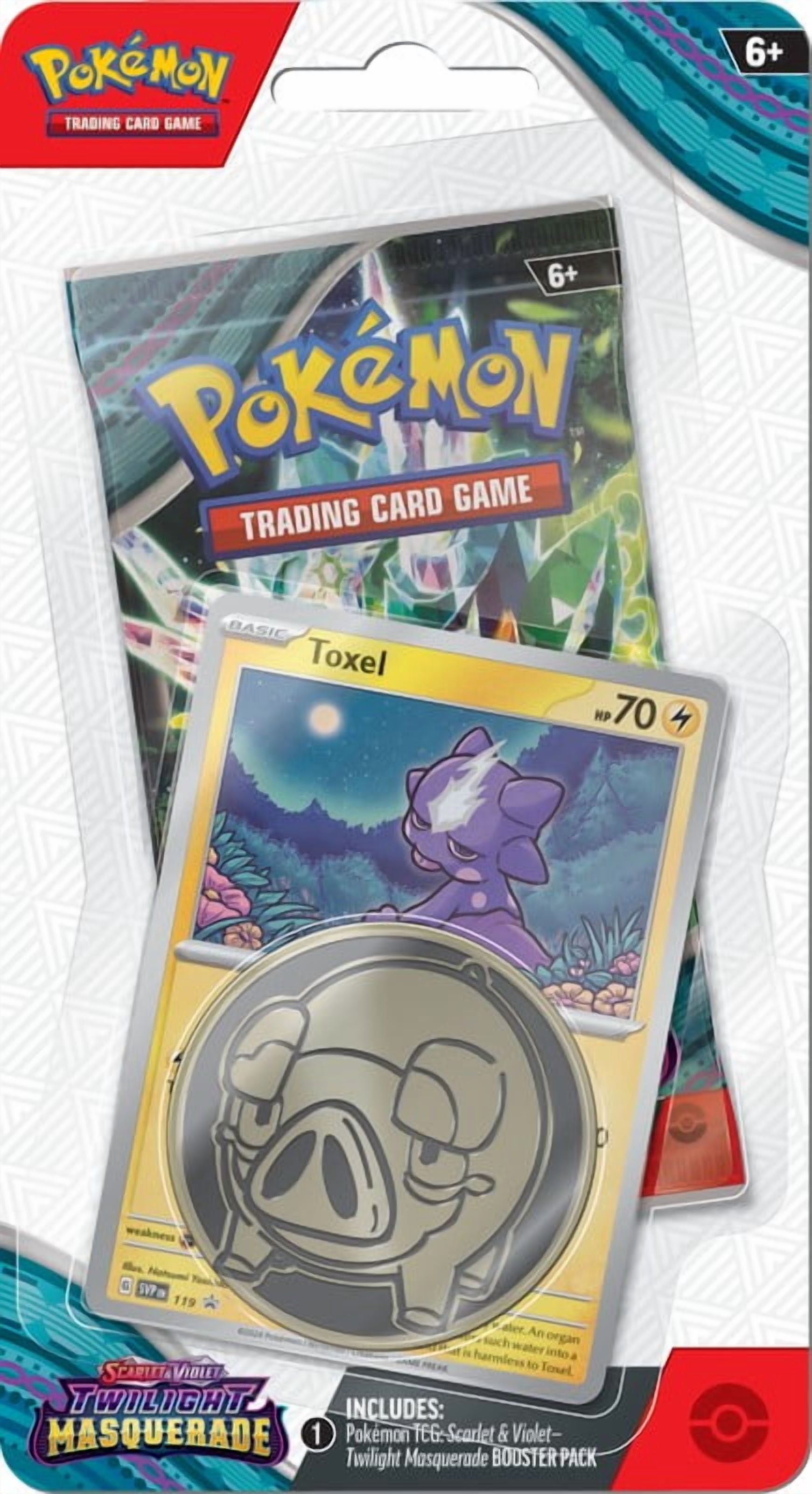 Pokemon Scarlet & Violet Twilight Masquerade Checklane Blister | Toxel ...
