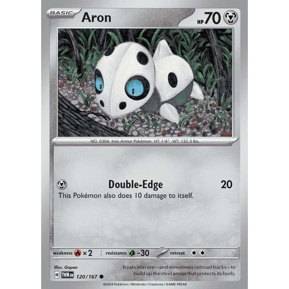 Pokemon Scarlet & Violet Twilight Masquerade Common Aron #120