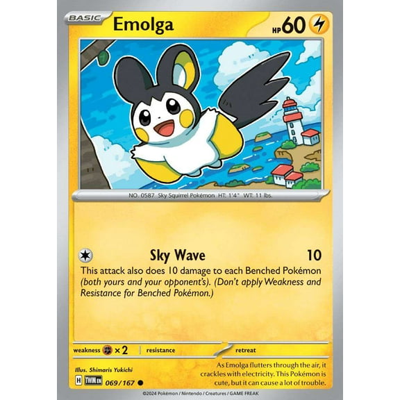 Pokemon Scarlet & Violet Twilight Masquerade Common Emolga #69