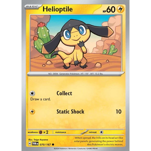 Pokemon Scarlet & Violet Twilight Masquerade Common Helioptile #70