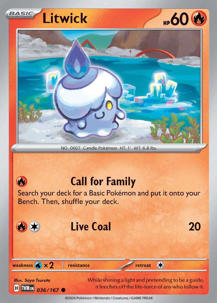 Pokemon Scarlet & Violet Twilight Masquerade Common Litwick #36 -  Walmart.com