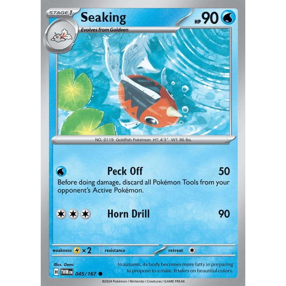 Pokemon Scarlet & Violet Twilight Masquerade Common Seaking #45