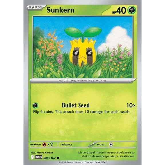 Pokemon Scarlet & Violet Twilight Masquerade Common Sunkern #6