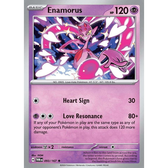 Pokemon Scarlet & Violet Twilight Masquerade Rare Enamorus #93