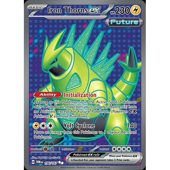 Pokemon Scarlet & Violet Twilight Masquerade Ultra Rare Iron Thorns ex #196