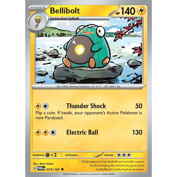 Pokemon Scarlet & Violet Twilight Masquerade Uncommon Bellibolt #74
