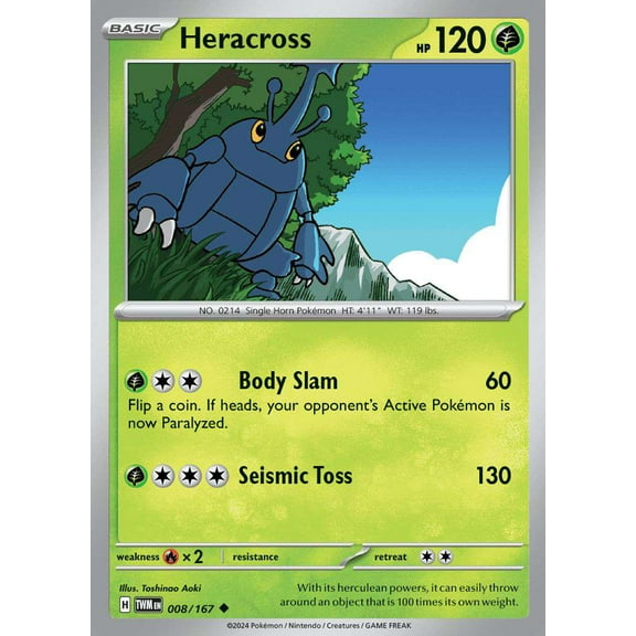 Pokemon Scarlet & Violet Twilight Masquerade Uncommon Heracross #8