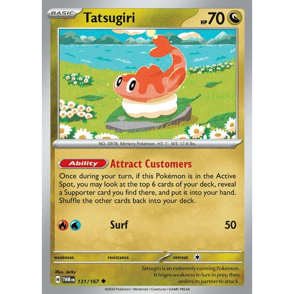 Pokemon Scarlet & Violet Twilight Masquerade Uncommon Tatsugiri #131