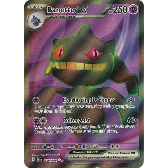 Pokemon Scarlet & Violet Ultra Rare Banette ex #229/198