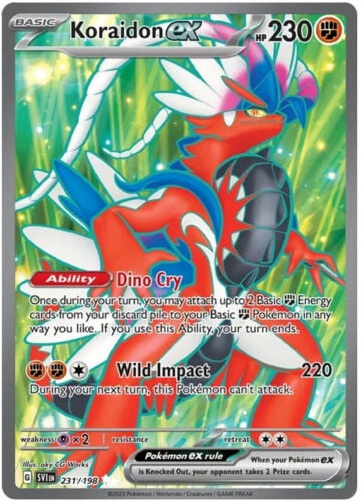  Pokemon - Koraidon ex 247/198 - Scarlet & Violet - Special  Illustrator Rare - Holo Full Art : Toys & Games