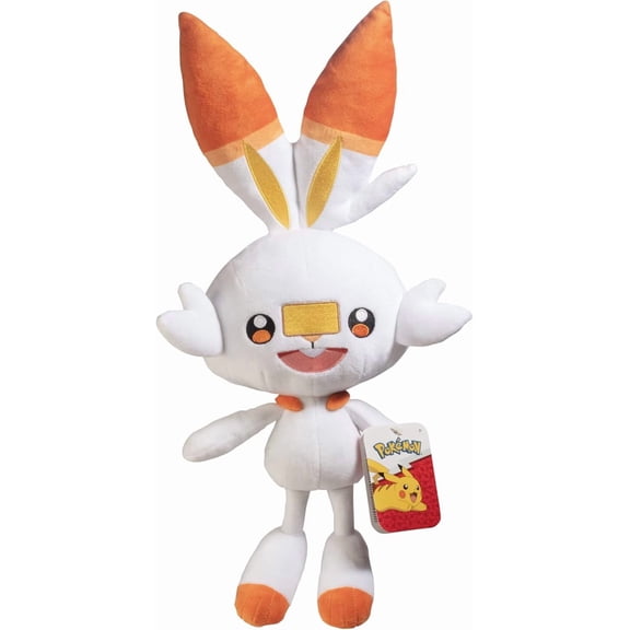 Pokemon Scorbunny Plush Stuffed Animal Toy - Large 12" - Officially Licensed - Great Gift for Kids