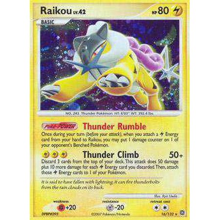 Pokemon Secret Wonders Rare Raikou #16