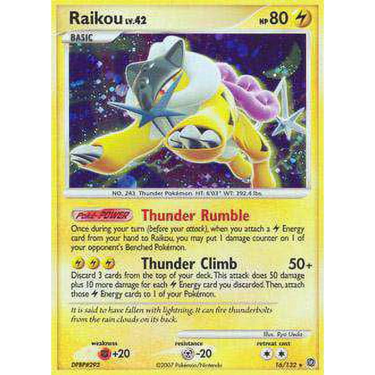 Pokemon Secret Wonders Rare Raikou #16 