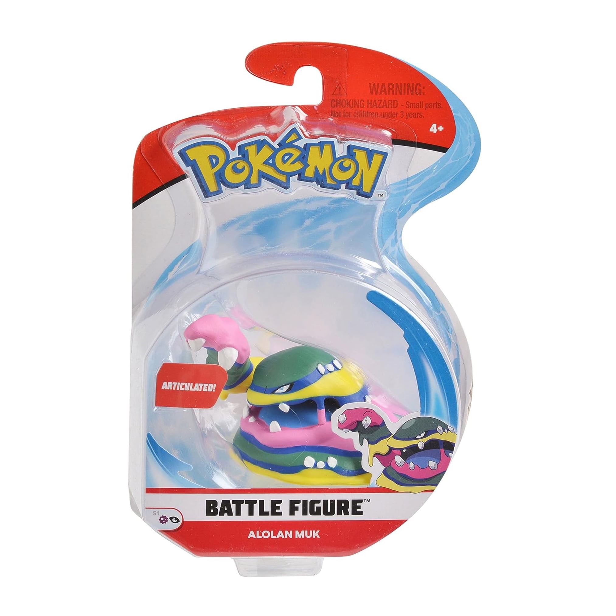 Pokemon Series 1 Alolan Muk Articulated Battle 3 Inch Action