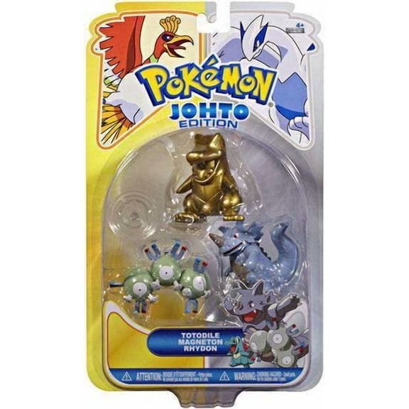 Pokemon Series 16 Gold Totodile, Magneton & Rhydon Figure 3-Pack