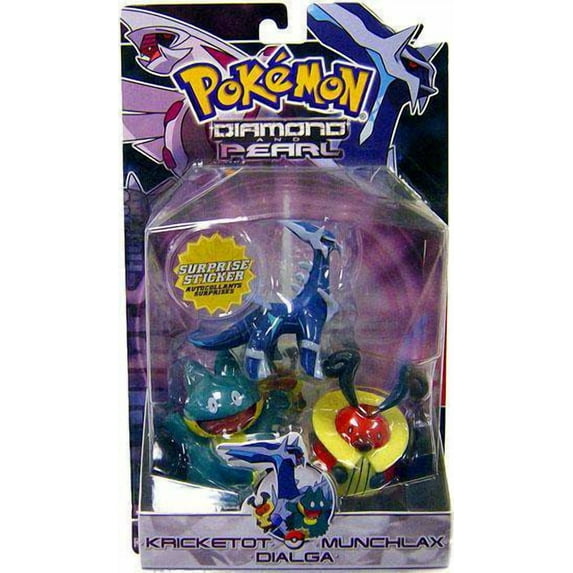 Pokemon Series 2 Dialga, Munchlax & Kricketot Figure 3-Pack