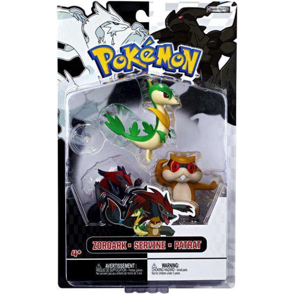 Pokemon Series 3 Basic Servine, Patrat & Zoroark Figure 3-Pack