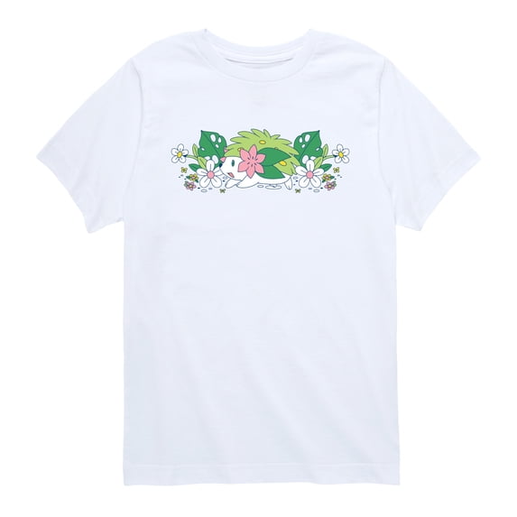 Pokemon - Shaymin Floral - Youth Boys Short Sleeve Graphic T-Shirt