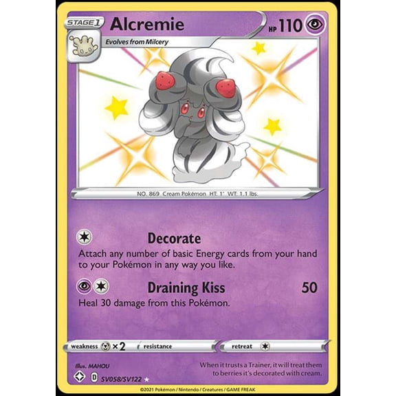 Pokemon Shining Fates Shiny Rare Alcremie SV058