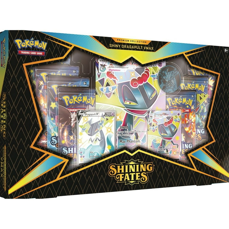 Pokemon Shining Fates Dragapult VMAX Premium Collection [7 Booster Packs, 2  Promo Cards, Oversize Card & Coin!] - Walmart.com