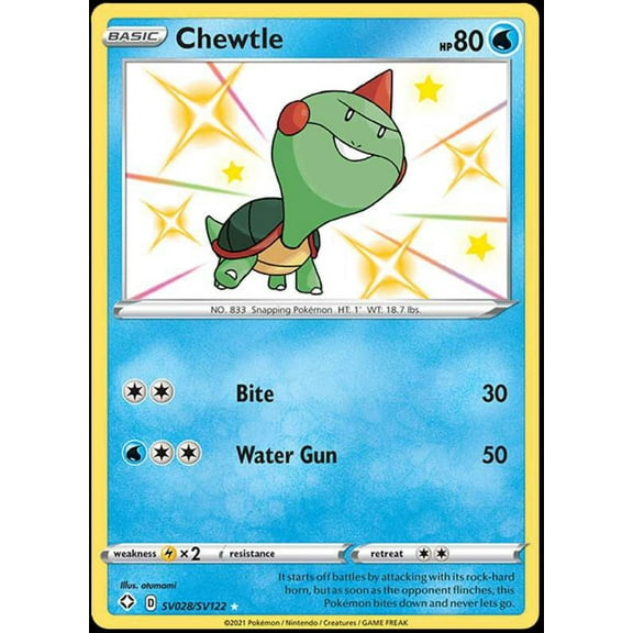 Pokemon Shining Fates Shiny Rare Chewtle SV028