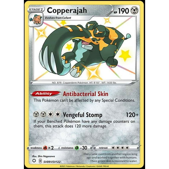 Pokemon Shining Fates Shiny Rare Copperajah SV091