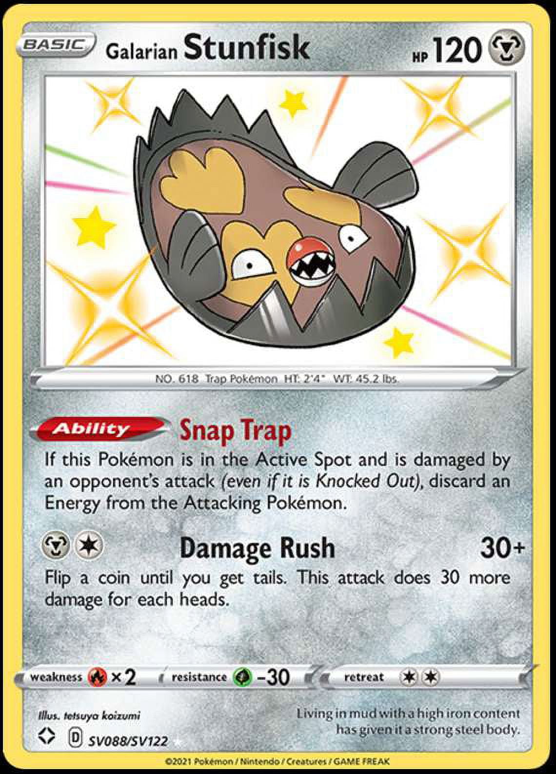 shining fates pokemon cards near me SV078 Galarian Zigzagoon Shining Fates Rare Shiny Near Mint – k0s Card Shop main image 1