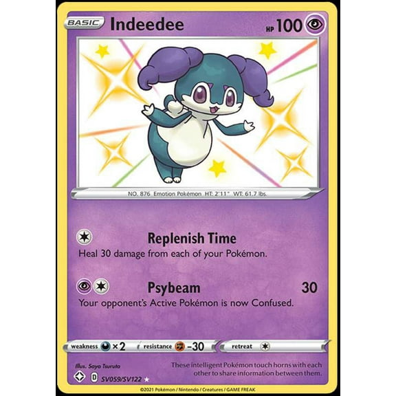 Pokemon Shining Fates Shiny Rare Indeedee SV059