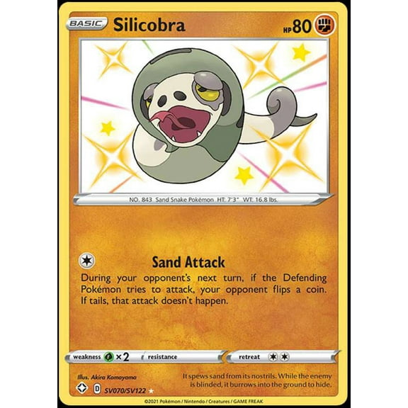 Pokemon Shining Fates Shiny Rare Silicobra SV070