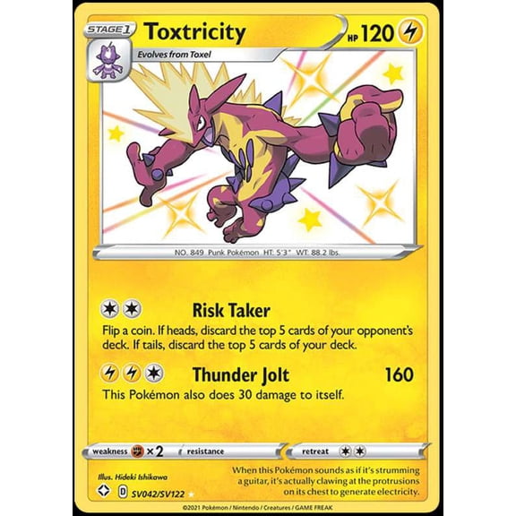 Pokemon Shining Fates Shiny Rare Toxtricity SV042