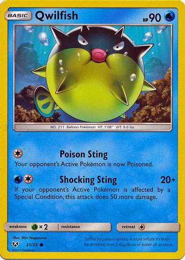 qwilfish pokemon card value 21/73 - (Reverse Holo) the Attacking Pokémon is now Poisoned Hisuian Qwilfish - 088/189 (Reverse