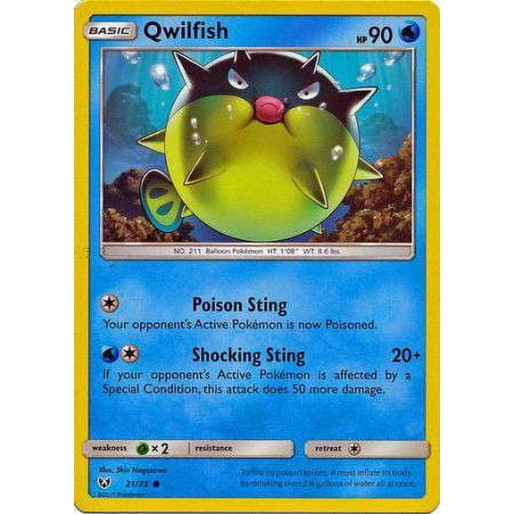 Pokemon Shining Legends Common Qwilfish #21