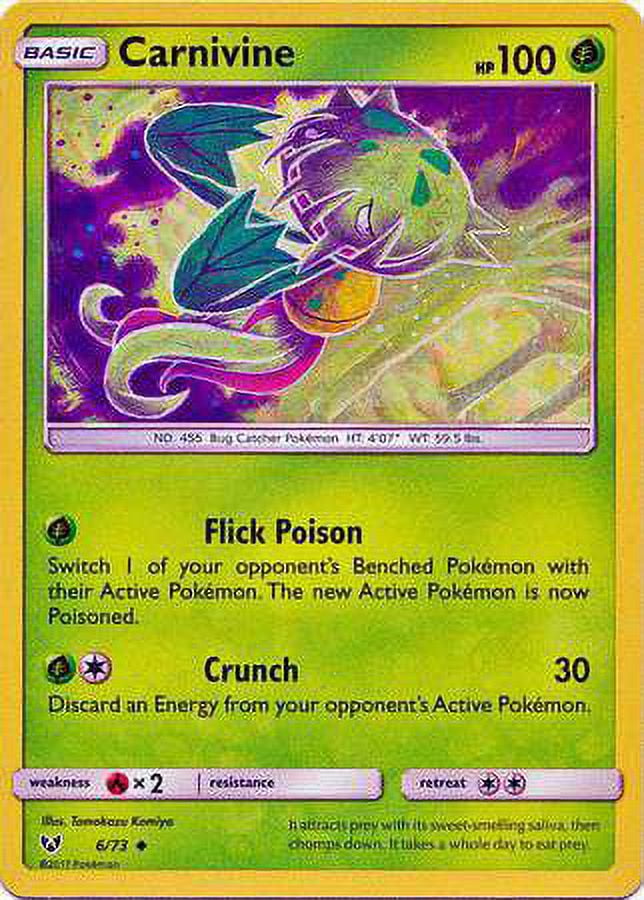 Pokemon Shining Legends Uncommon Carnivine #6 - Walmart Business Supplies Pokemon Shining Legends Uncommon Carnivine #6 - Walmart Business Supplies
