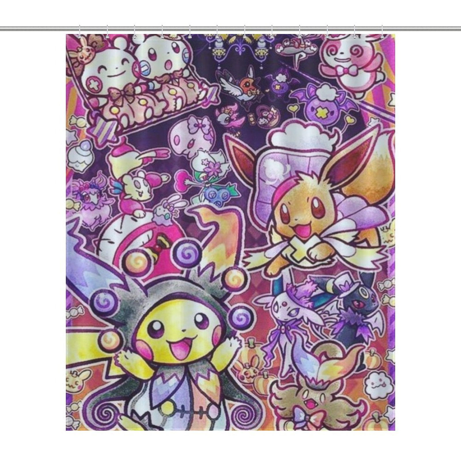Pokemon Shower Curtain Anime Room Decor Pokemon Merch