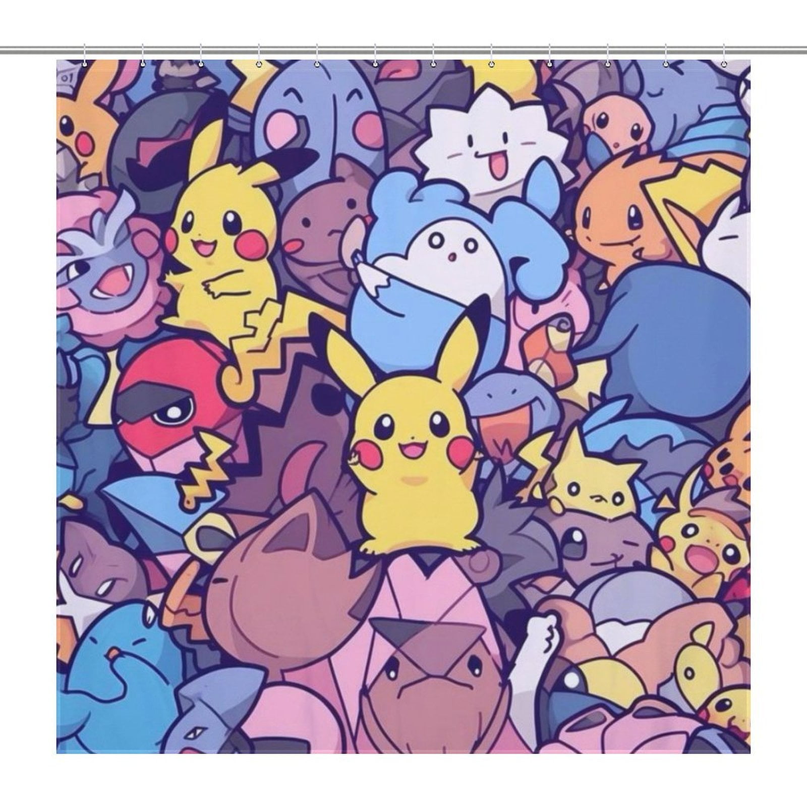 Pokemon Shower Curtain Anime Room Decor Pokemon Merch - Walmart.com