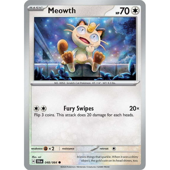 Pokemon Shrouded Fable Common Meowth #48