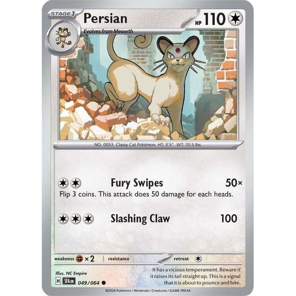 Pokemon Shrouded Fable Common Persian #49