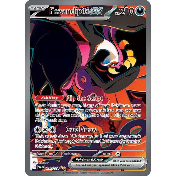 Pokemon Shrouded Fable Special Illustration Rare Fezandipiti ex #92