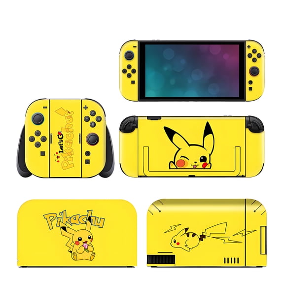 Pokemon Skin | Compatible with Nintendo Switch 2 | Cute Anime Vinyl Wrap Decal Cover | Pastel Cozy Gamer Accessory | Full Console Sticker Protective Cover