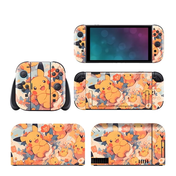 Pokemon Skin | Compatible with Nintendo Switch 2 | Cute Anime Vinyl Wrap Decal Cover | Cartoon Sticker Protective Cover