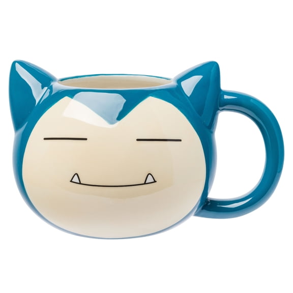 Silver Buffalo Pokemon Snorlax Face Ceramic 3D Sculpted Mug, 20 Ounces