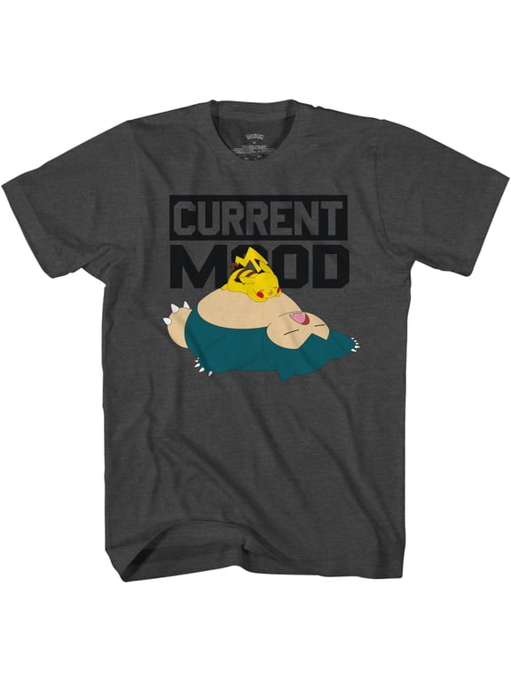 Pokemon Snorlax and Pikachu Current Mood Shirt