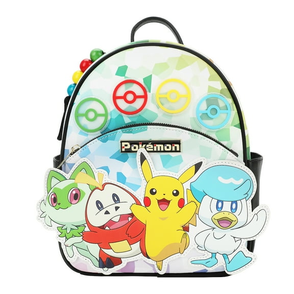 Pokemon Sprigatito Fuecoco Pikachu & Quaxly 11.5 Tie-Dye Mini Backpack