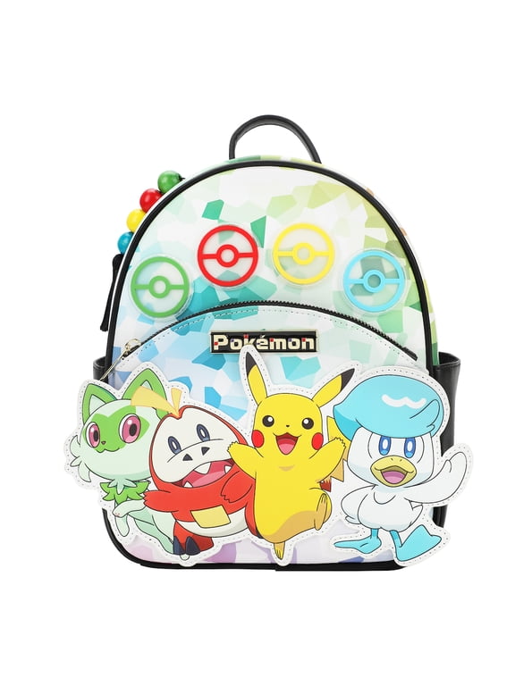 Pokemon Sprigatito Fuecoco Pikachu & Quaxly 11.5 Tie-Dye Mini Backpack