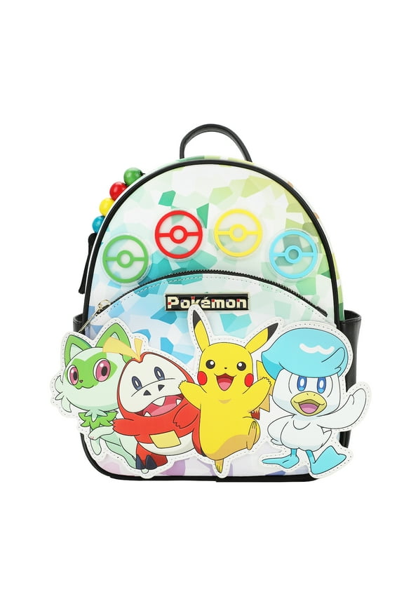 Pokemon Sprigatito Fuecoco Pikachu & Quaxly 11.5 Tie-Dye Mini Backpack