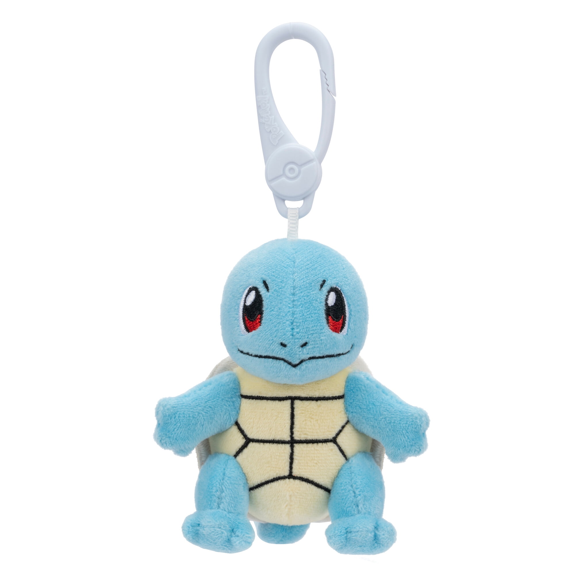 Pokemon Squirtle Clip-On Plush - 3.5-Inch Travel Ready Plush with Plastic Clip